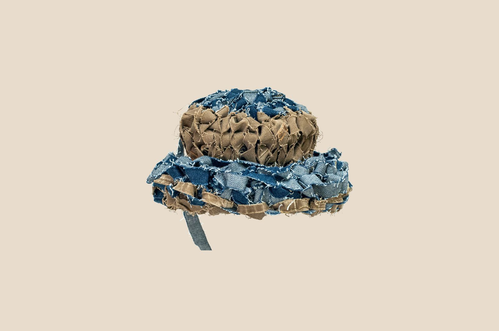 The Rugged Crown — hand-distressed denim bucket hat